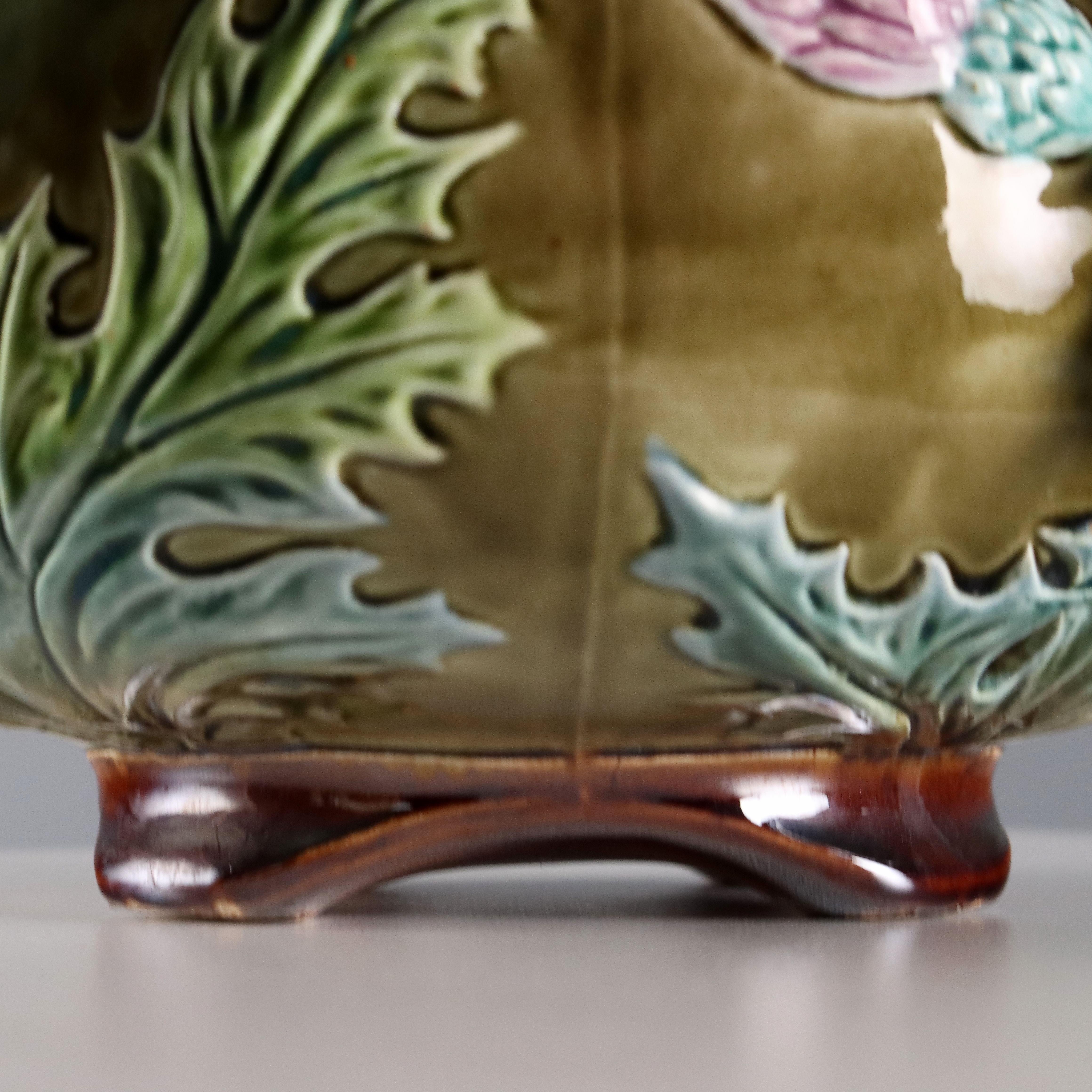 Cache Pot in Ceramica Barbotine Europa Primi '900 in vendita 5