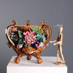 Cache pot en céramique Barbotine Europa Primi '900