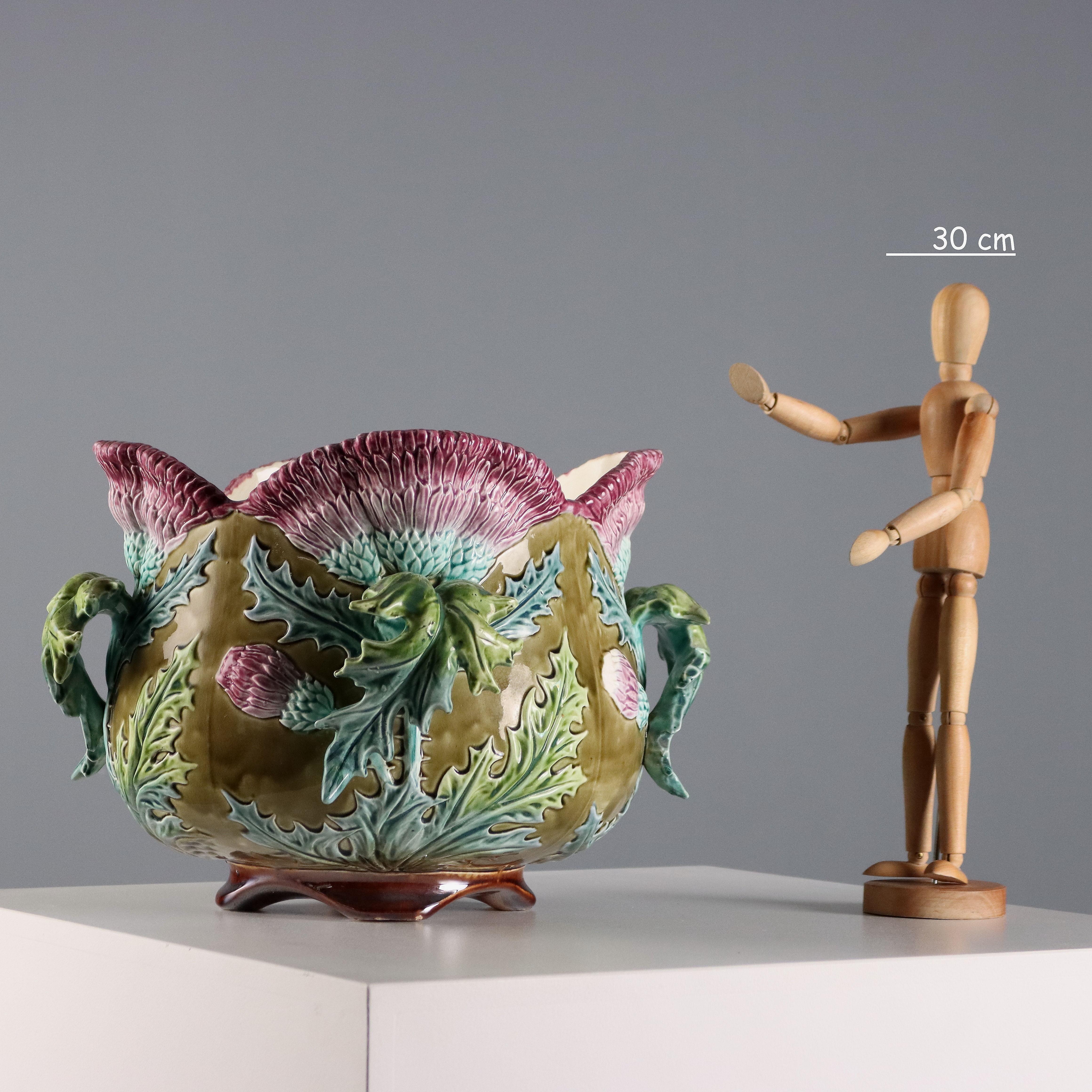 Altro Cache Pot in Ceramica Barbotine Europa Primi '900 in vendita