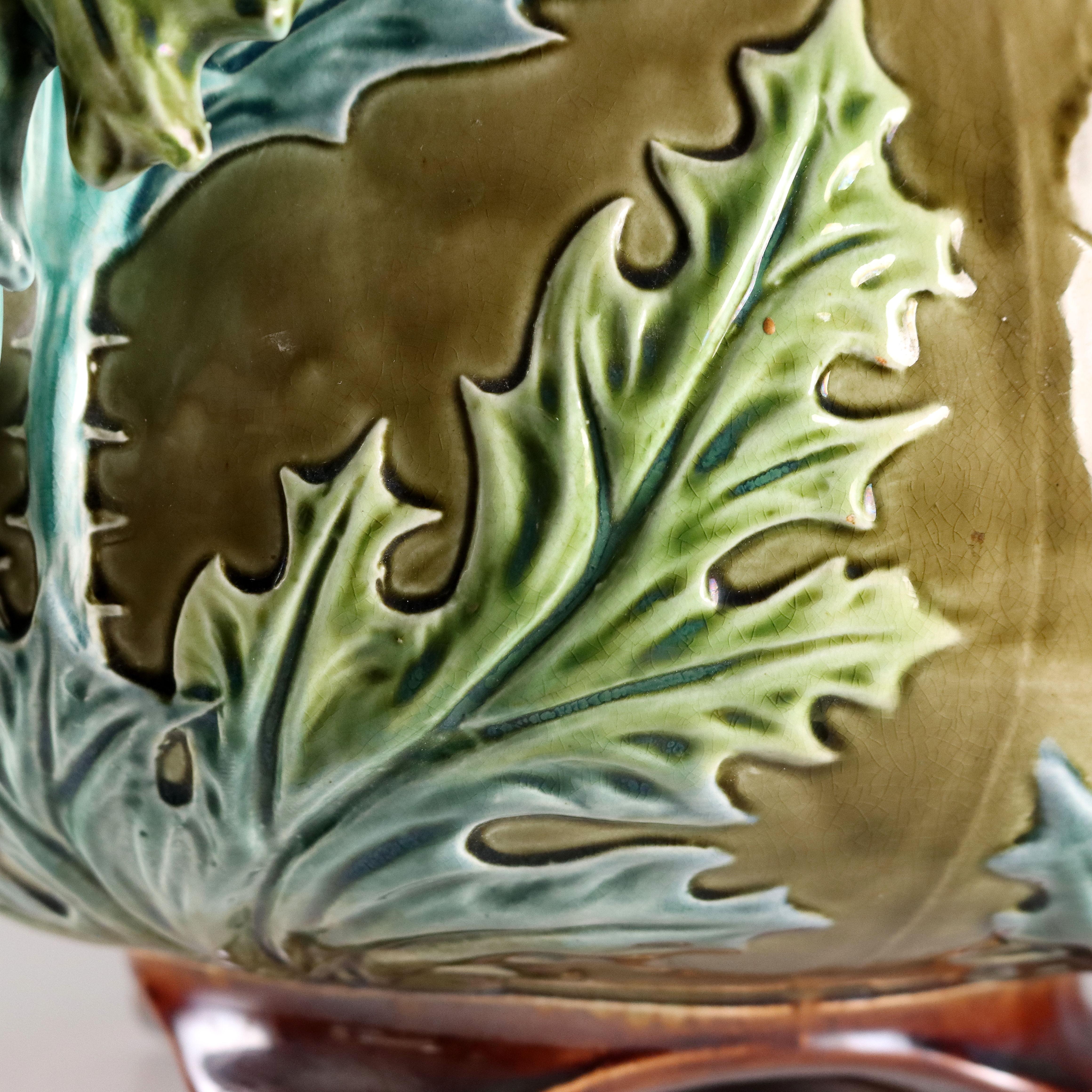 Cache Pot in Ceramica Barbotine Europa Primi '900 in vendita 2