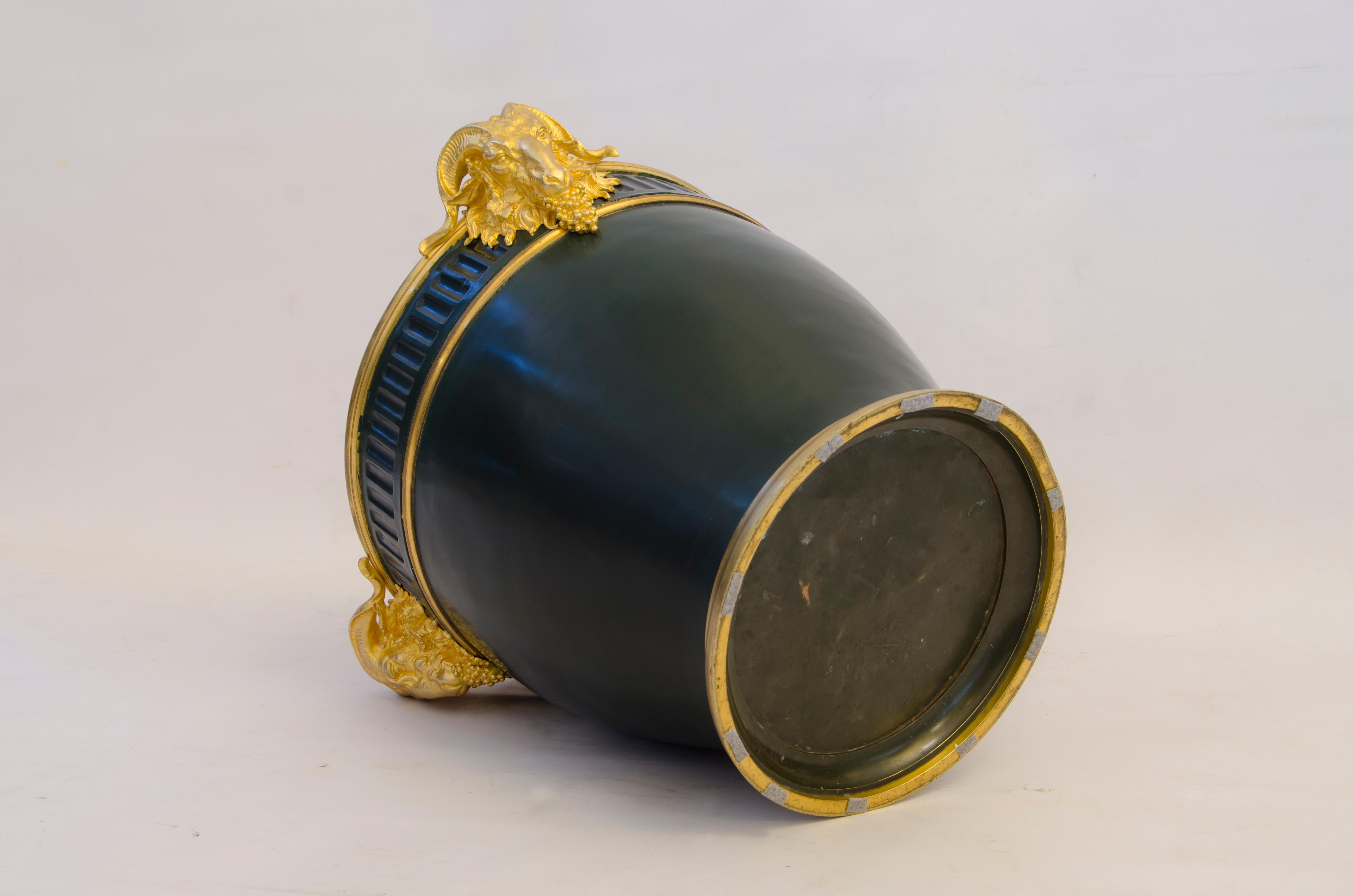 Late 19th Century Cache-Pot Napoleon 3rd Style Made by Christofle For Sale