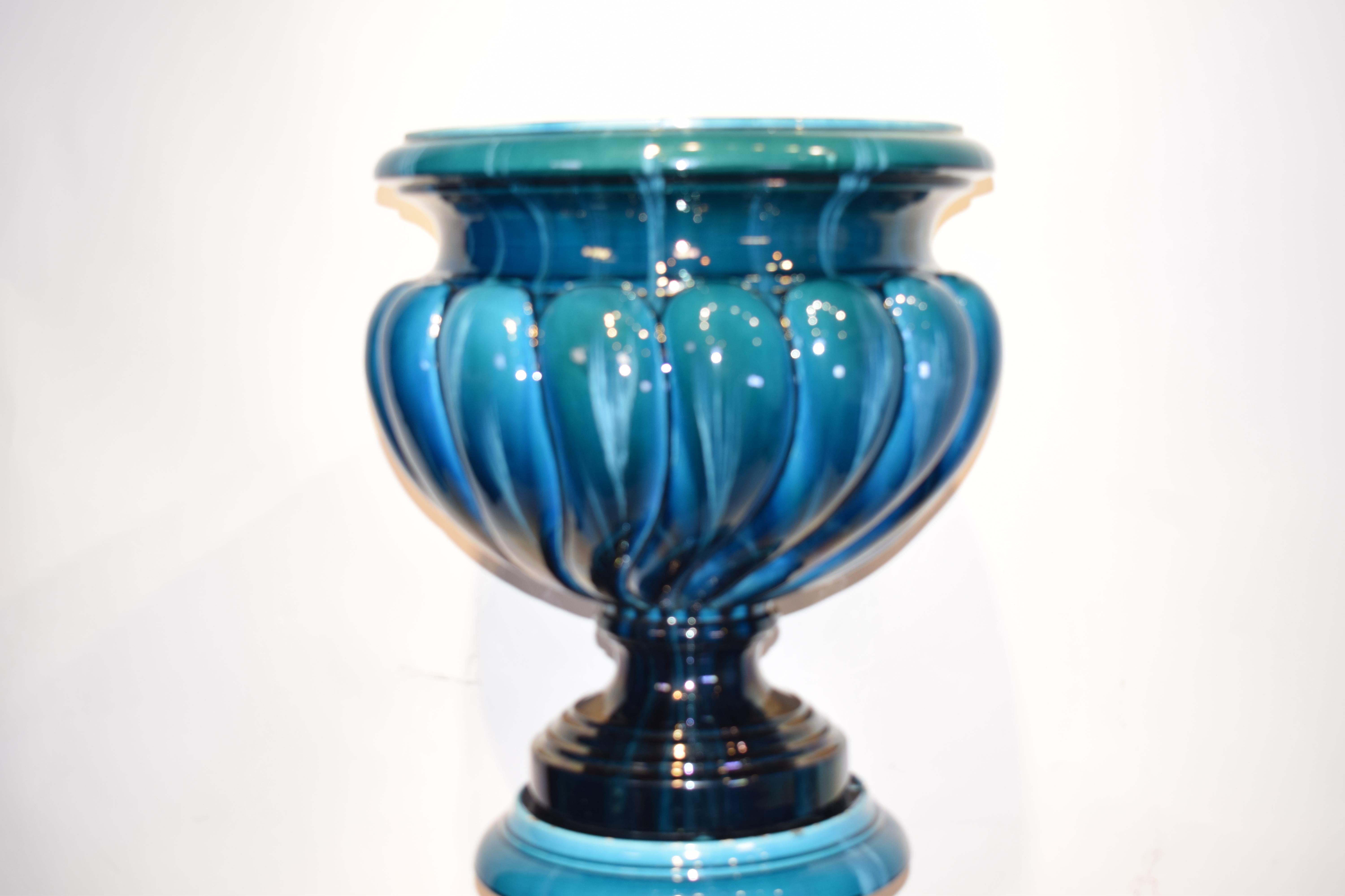 Early 20th Century Cache Pot with Pedestals For Sale
