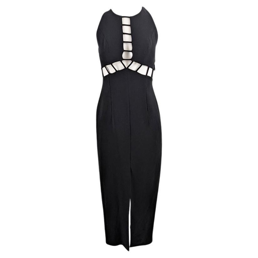 Caché Vintage 1990s Black Sexy Cut Out Sleeveless 90s Evening Party ...