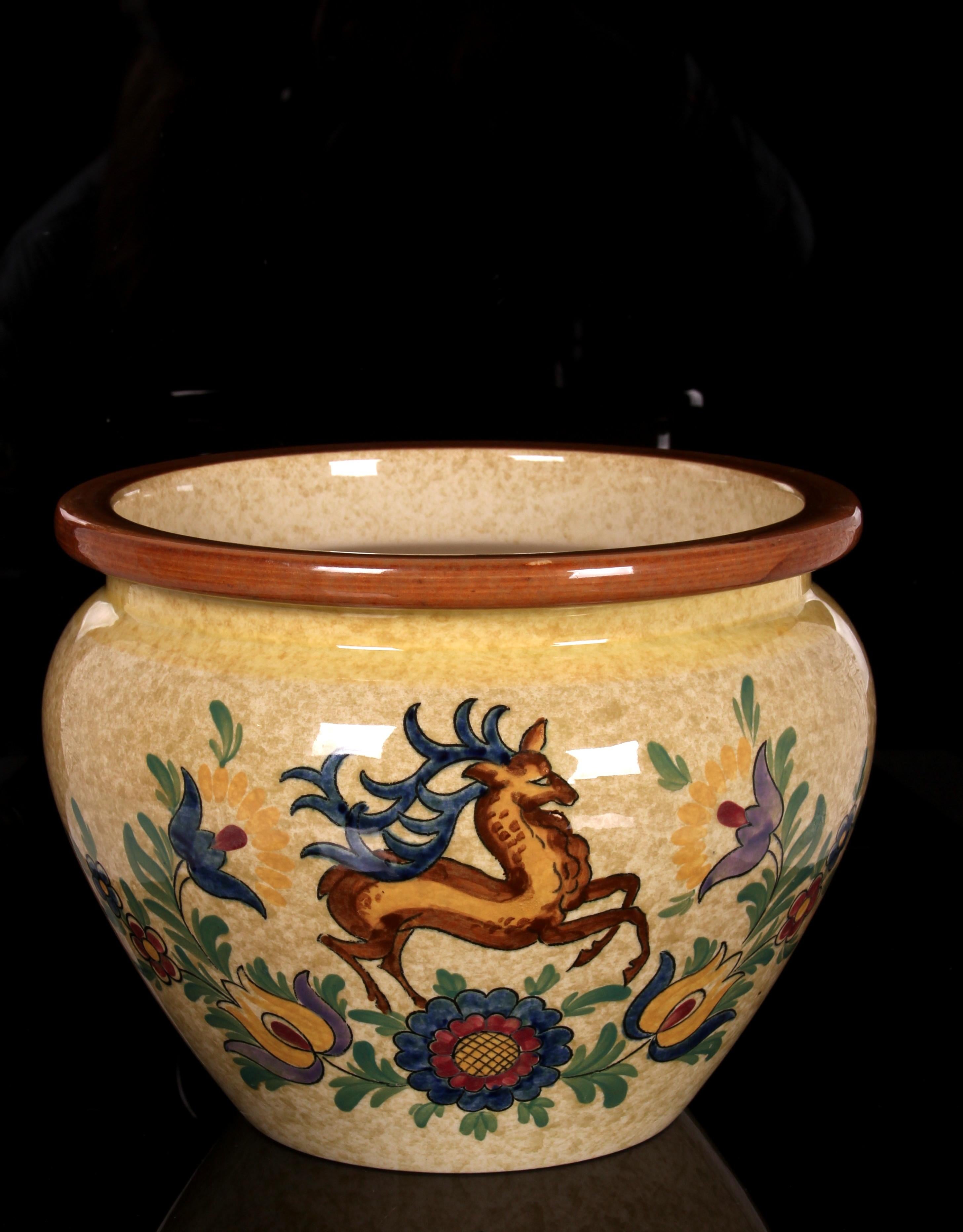 Allemand Cachepot Ø 22cm Jardinière Villeroy & Boch Dresden modèle art déco 