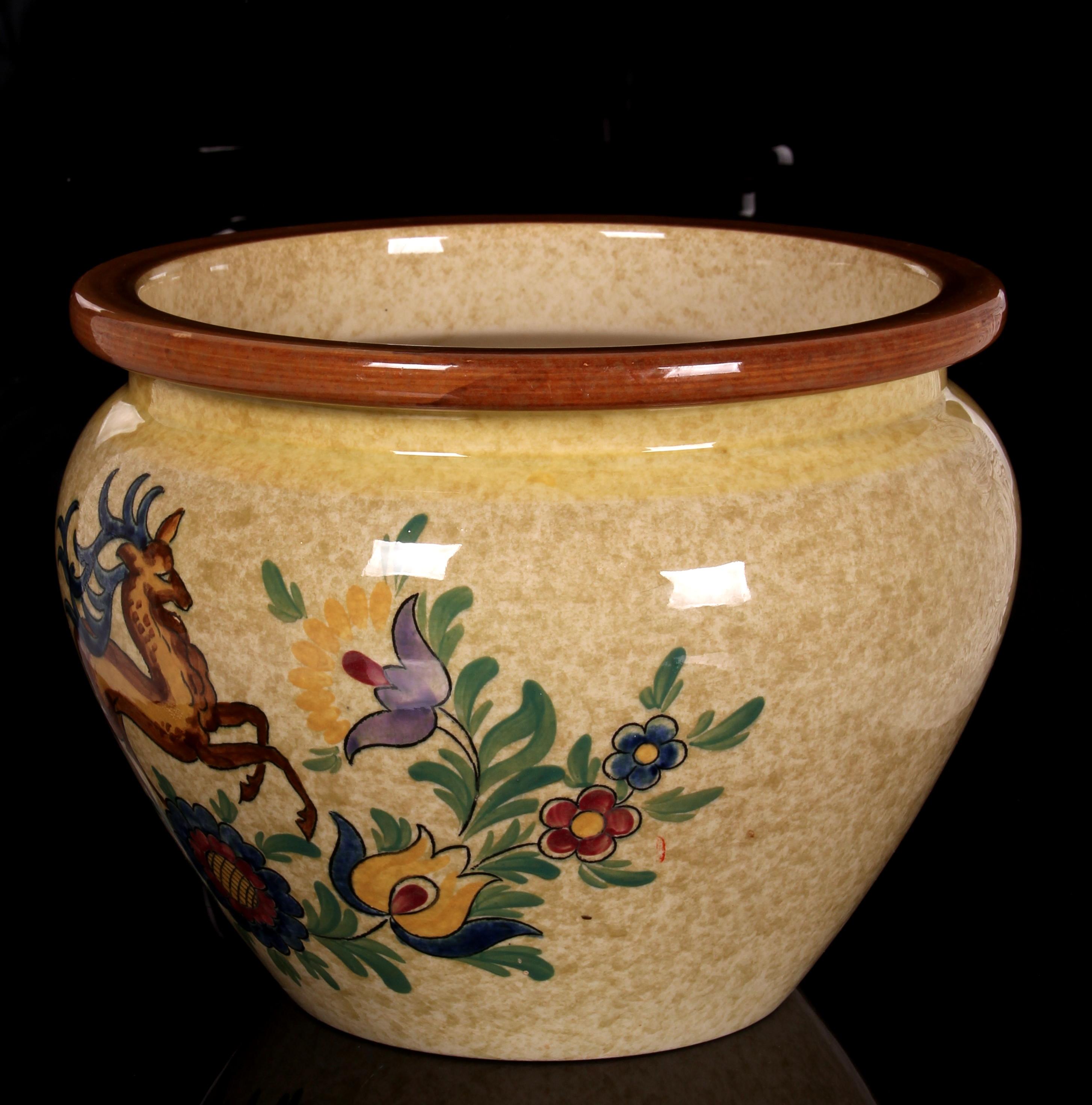 Peint à la main Cachepot Ø 22cm Jardinière Villeroy & Boch Dresden modèle art déco 