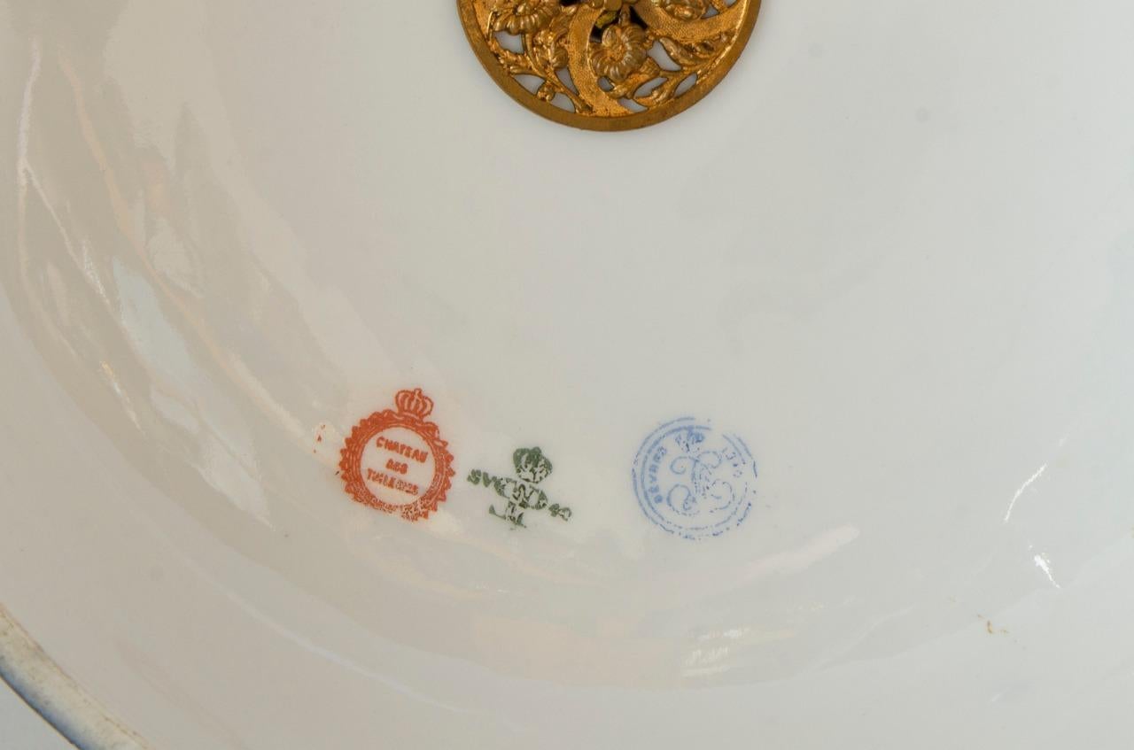 French Cachepot Sèvres Porcelain Origin France