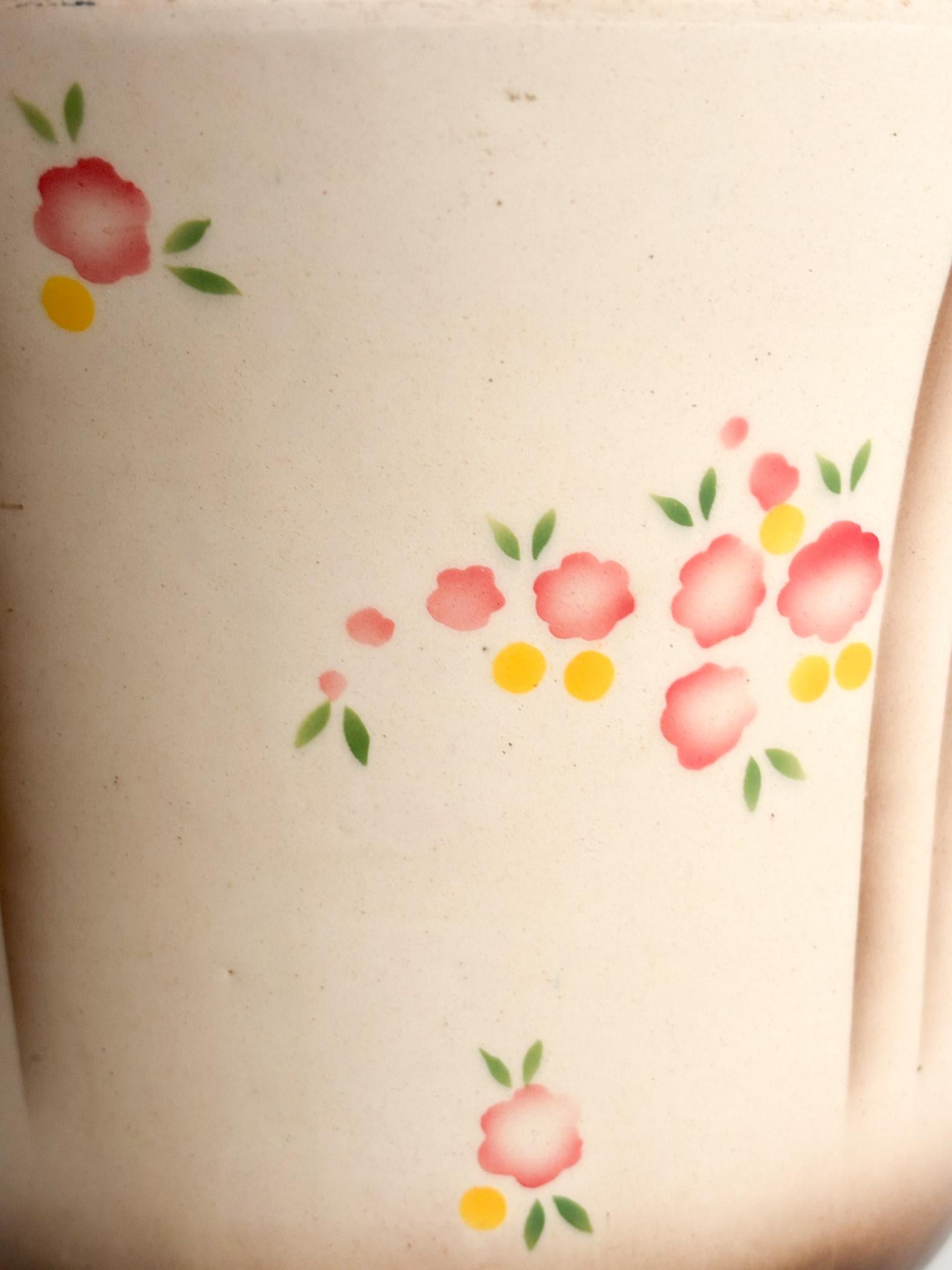 Übertopfvase aus Airbrush-Keramik von Galvani Pordenone aus den 1940er Jahren im Zustand „Relativ gut“ im Angebot in Milano, MI