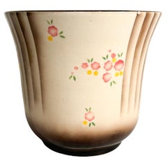 Cachepot Vase in Airbrushed Ceramic by Galvani Pordenone from the 1940s