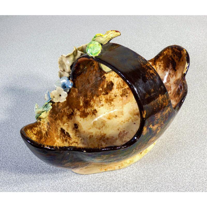 Vase cache-pot en céramique Barbotine, France, années 1920 en vente 1