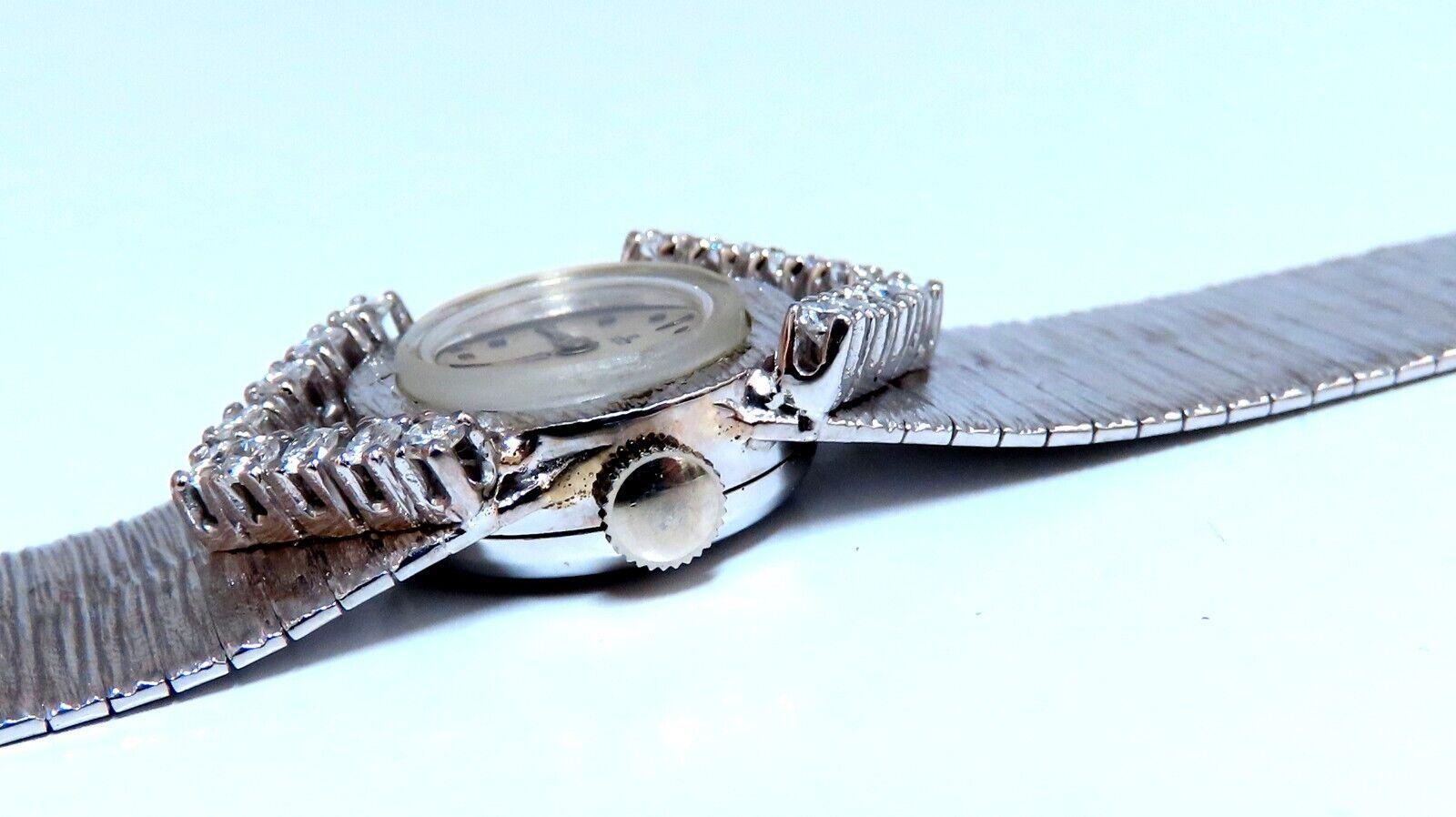 Women's or Men's Cachet Vintage Ladies Diamond Watch 14 Karat For Sale