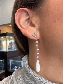 Cacholong Opal "Vivace Bianca" Earrings by Willow Diamonds