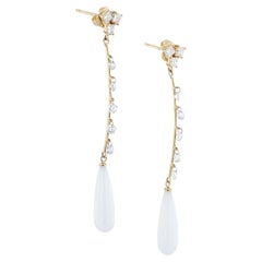Cacholong Opal "Vivace Bianca" Earrings by Willow Diamonds