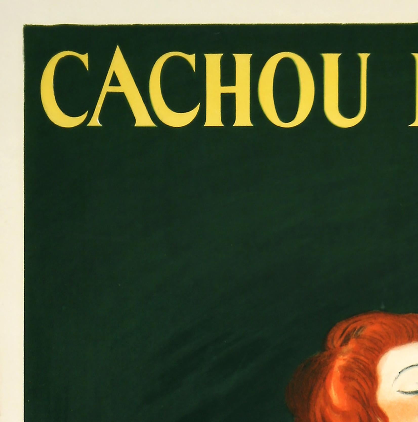 Cachou Lajaunie 1922 Vintage French Advertising Poster, Leonetto Cappiello In Good Condition For Sale In Bath, Somerset