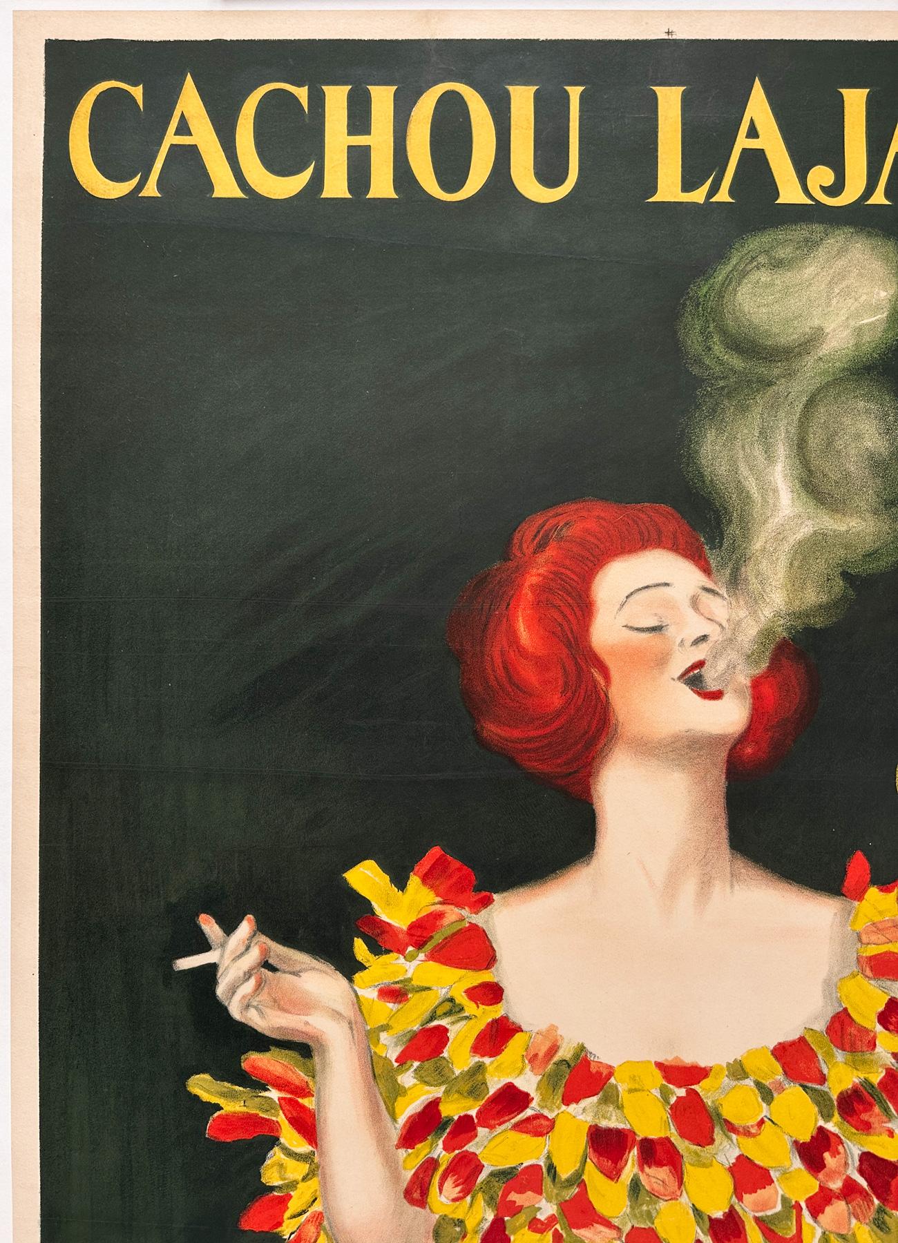 Francese Cachou Lajaunie 1922 Poster pubblicitario francese d'epoca, Leonetto Cappiello in vendita