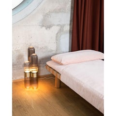 Cactus Big Smoky Grey Polished Brass Lamp by Pulpo