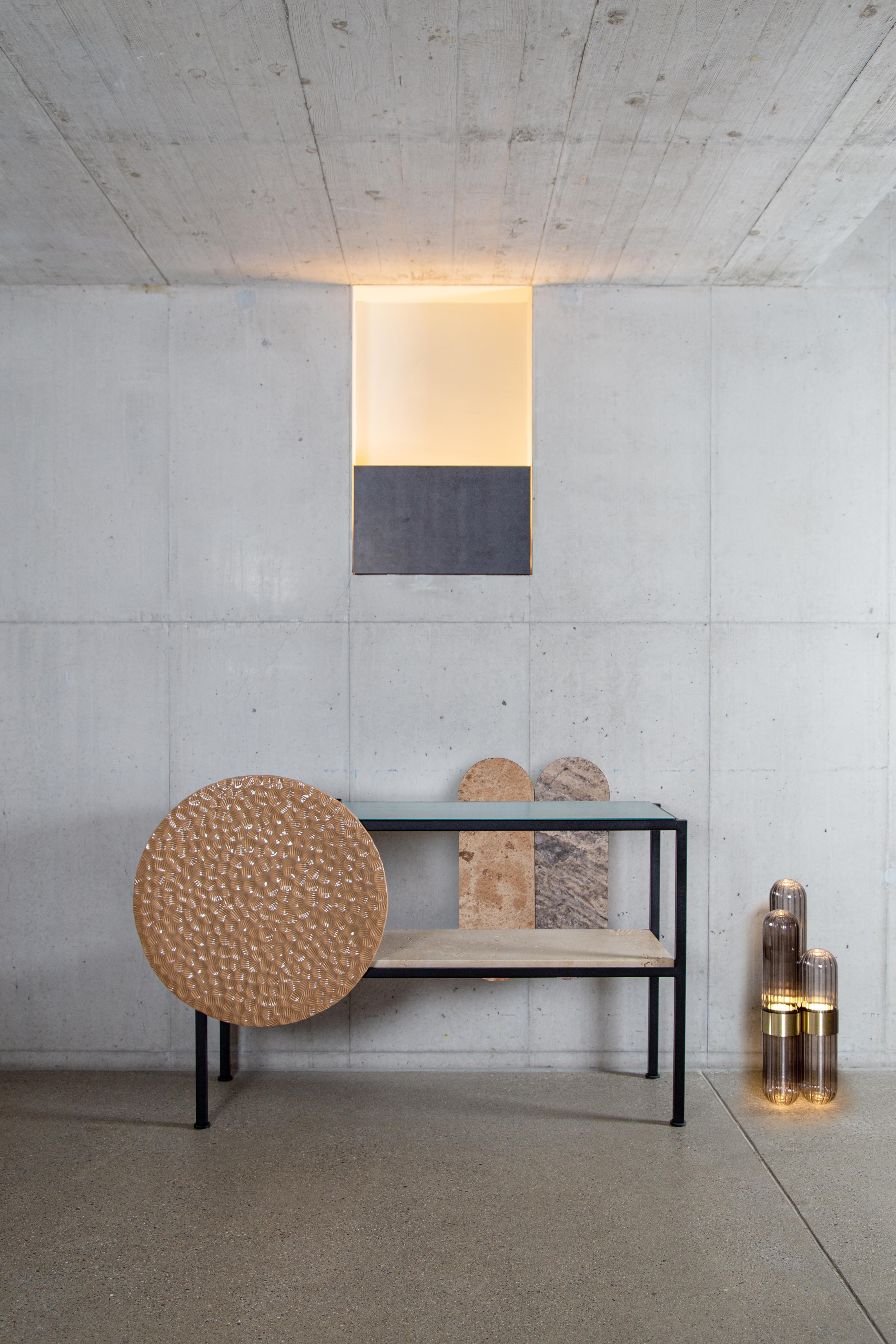 Lámpara Cactus Big Smoky Grey Latón Pulido by Pulpo Posmoderno en venta