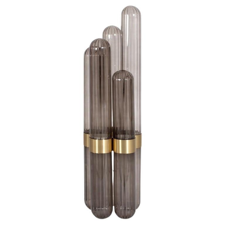 Lampada Cactus Big Smoky Grey in ottone lucido di Pulpo