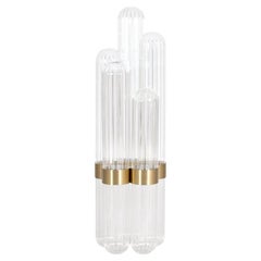 Cactus Big Transparent Polished Brass Lamp by Pulpo