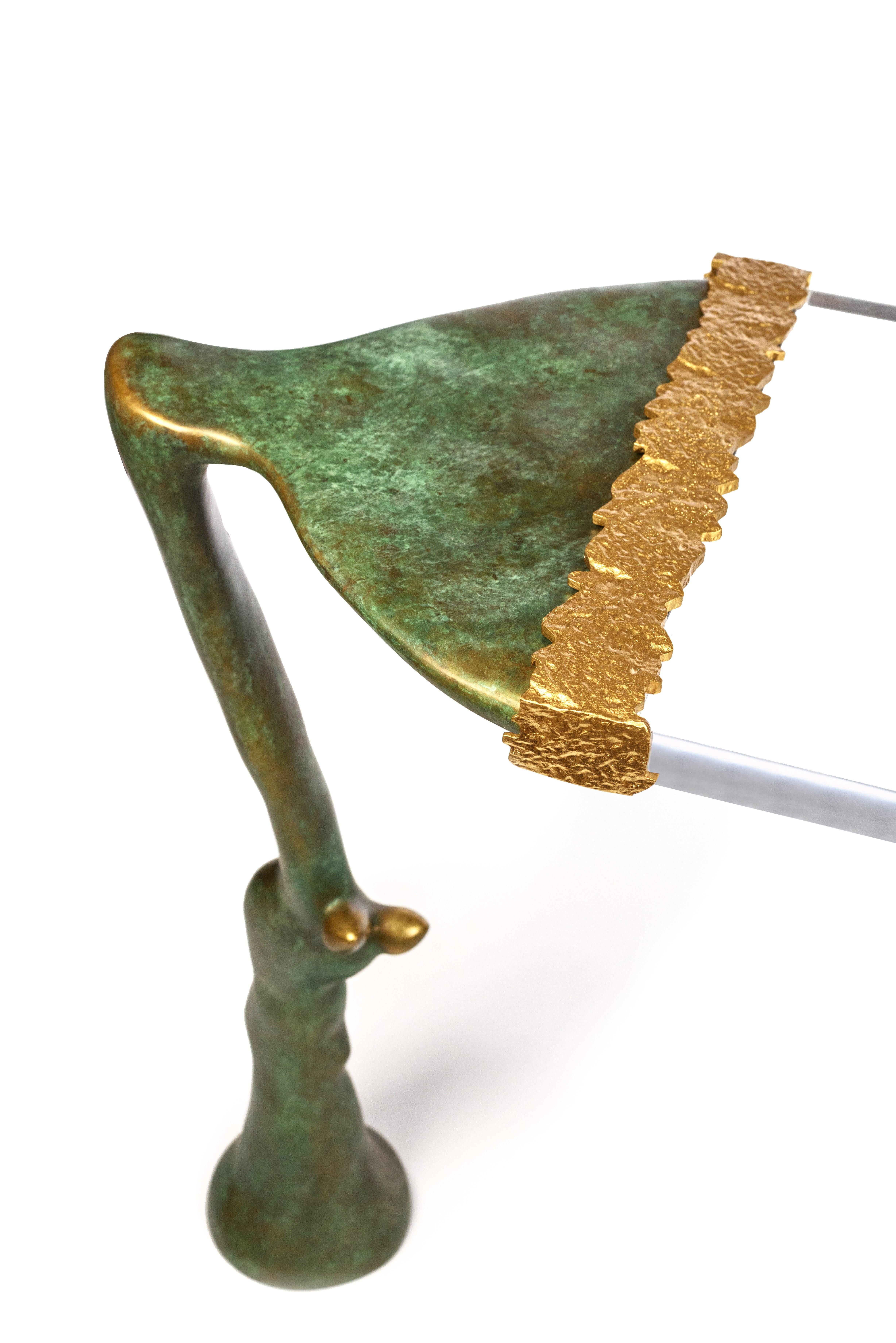 CACTUS-Consola de bronce, latón y acrílico macizo Latón en venta
