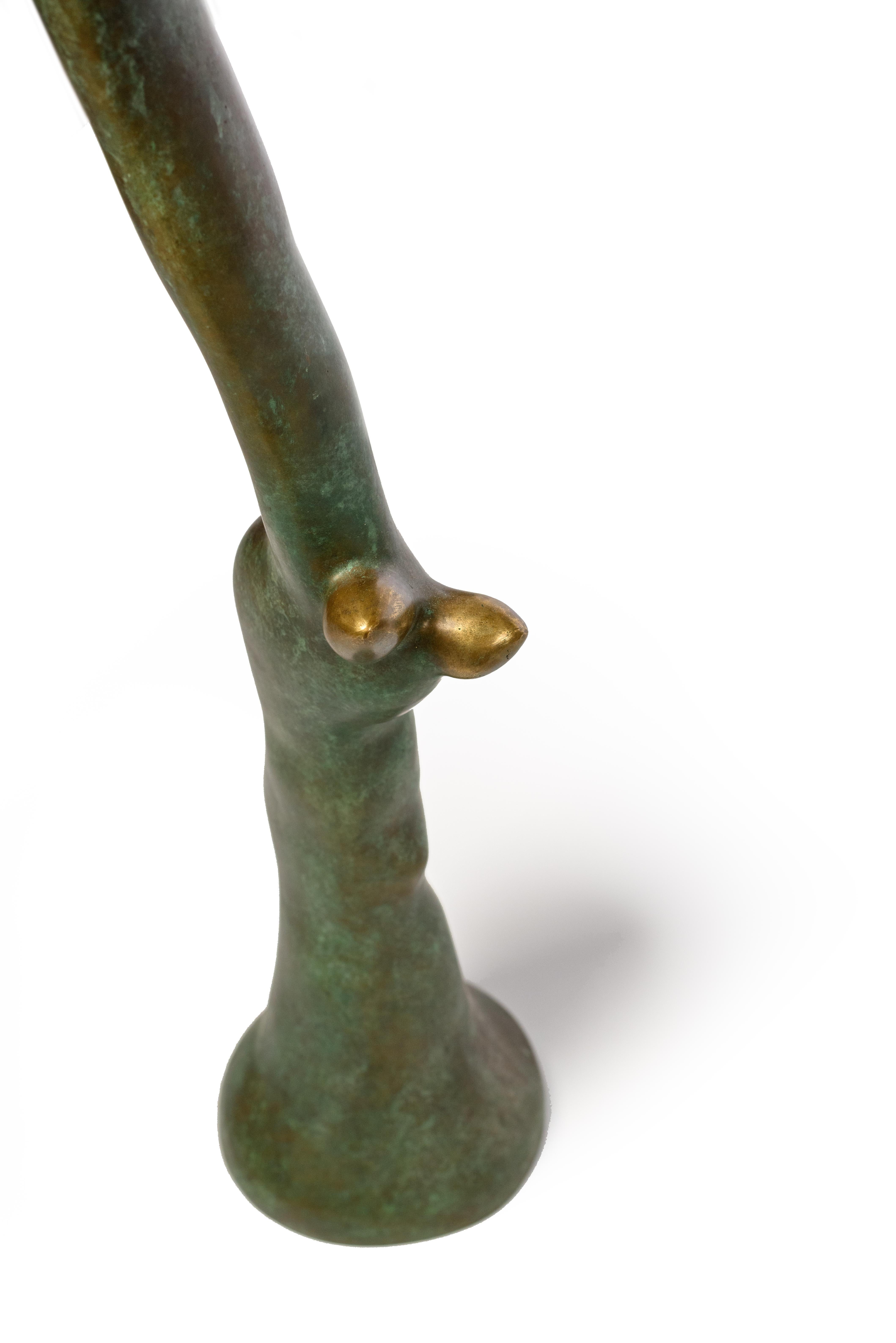 CACTUS-Consola de bronce, latón y acrílico macizo en venta 2