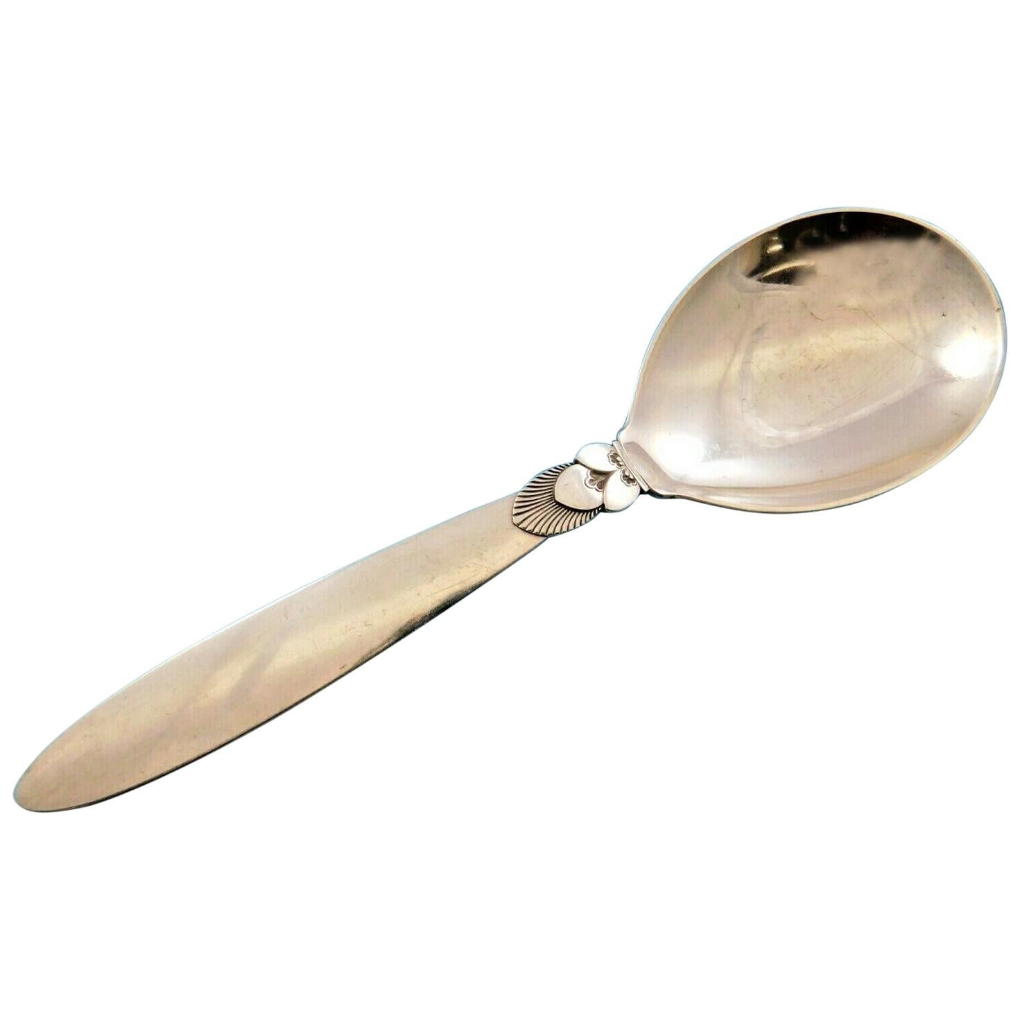 Vintage Georg Jensen Cactus Sterling Silver Dinner Spoon – Pre-Owned Elegance