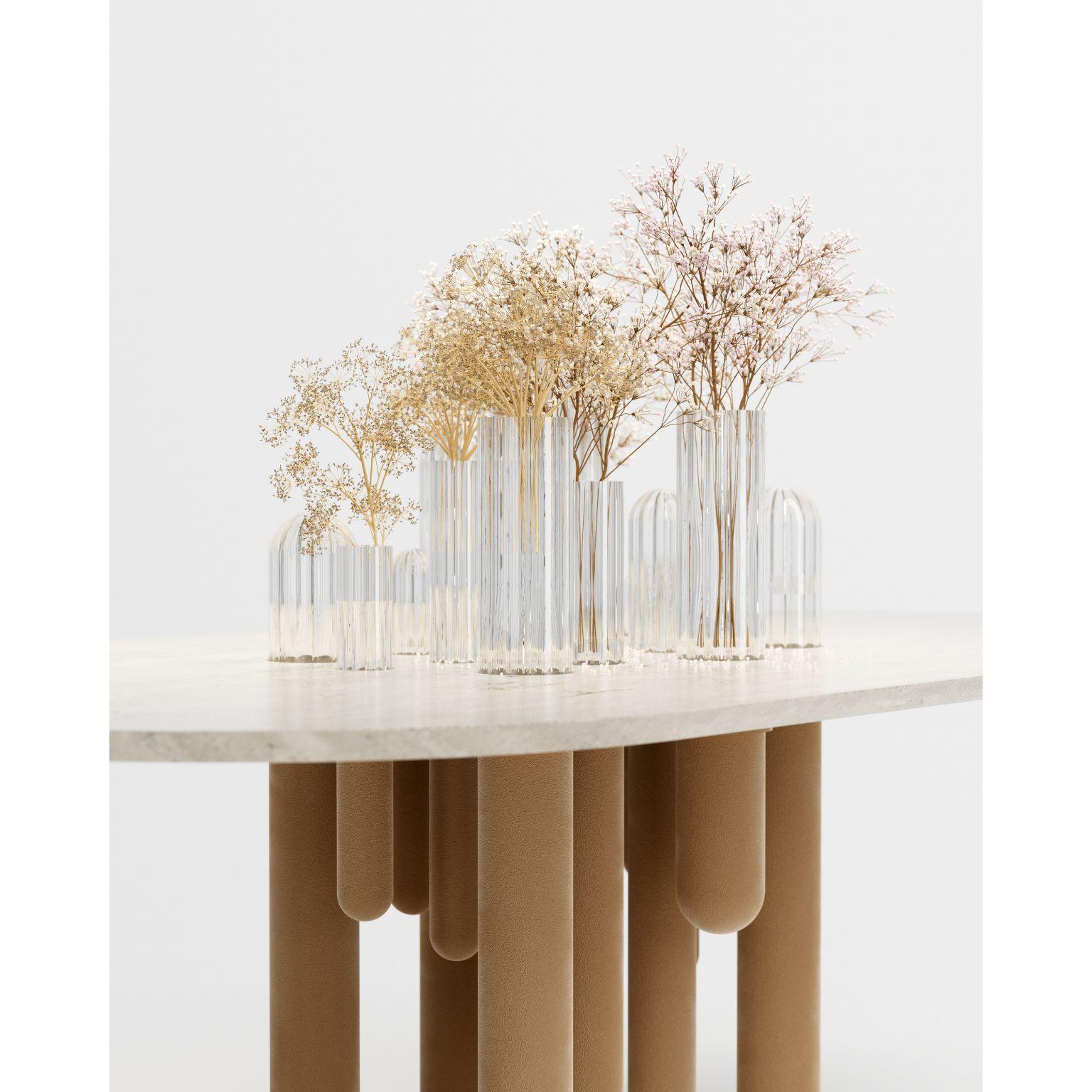 Post-Modern Cactus Velvet Oval Table by Mickael Koska  For Sale