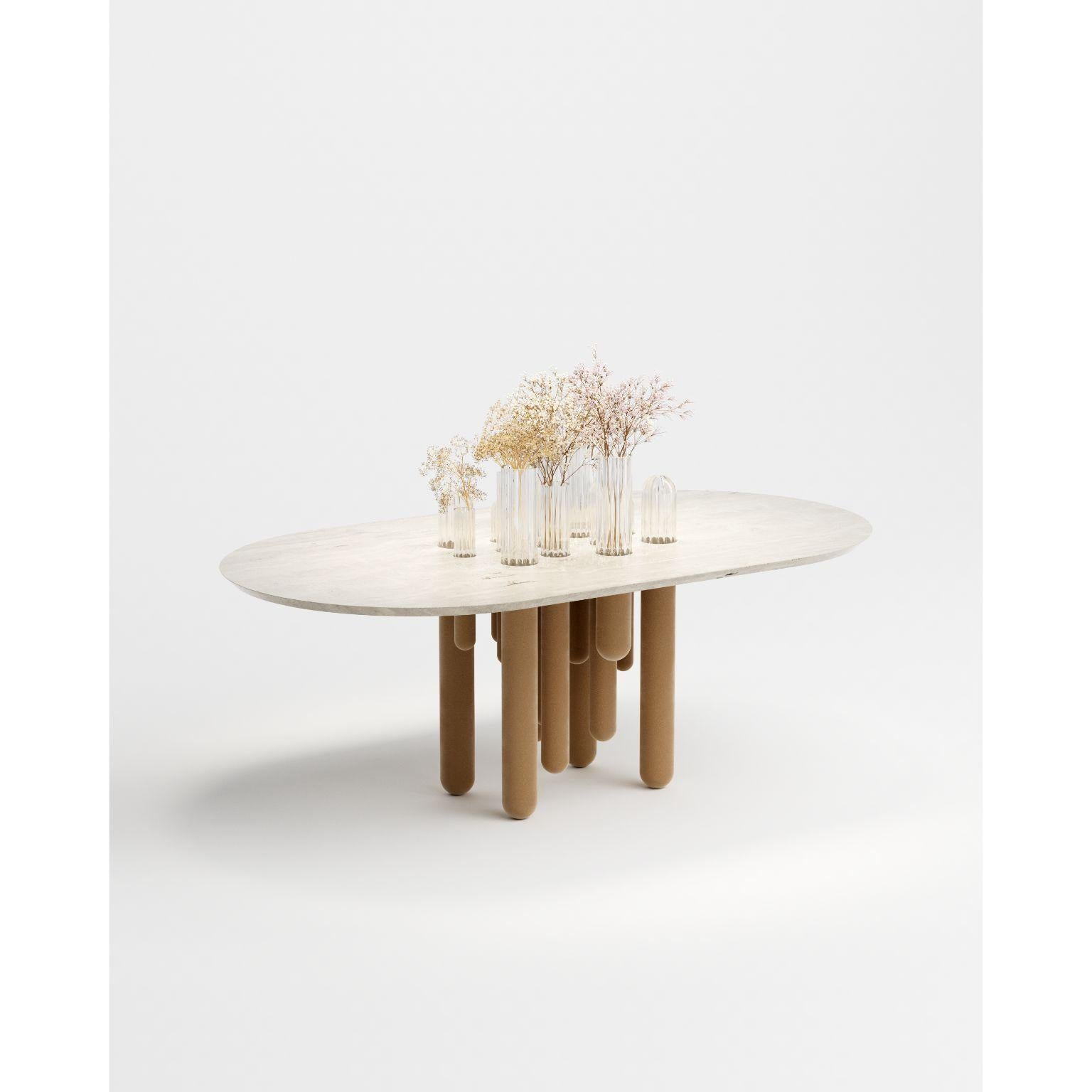 Other Cactus Velvet Oval Table by Mickael Koska  For Sale