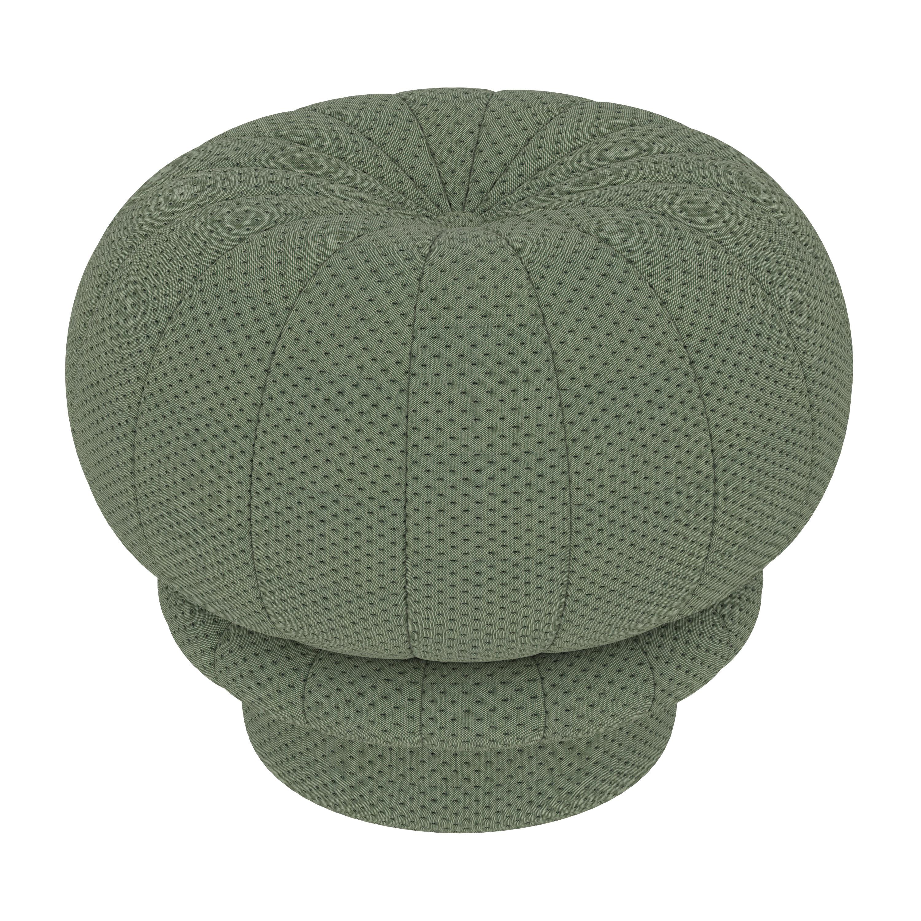 Pouf Claudie par HARTO
Dimensions : L 55 x P 55 x H 46 cm : L 55 x P 55 x H 46 cm. 
MATERIAL : 88% polyester, 12% polyester recyclé, bois massif, contreplaqué.
Poids : 7.4 kg

Le pouf Claudie est rond, dodu, joufflu, il invite au confort et complète