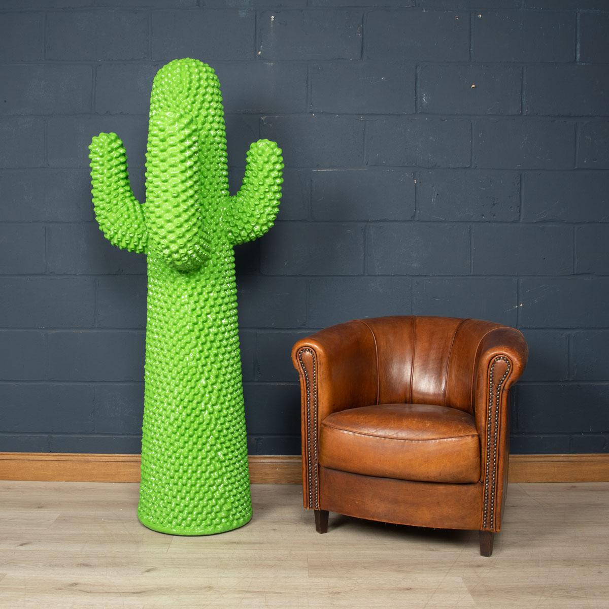 The 'Cactus' coat hanger is one of Design's most iconic and precious items. “Another Green” is a tribute to the original edition. Made by the same company, Gufram, the modern version has a green colour that is characterised by a lighter, brighter,