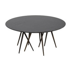 Table basse Cactus, ébénisée, Lawrence Laske pour Knoll, États-Unis, 1993.