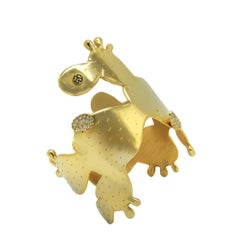 Cactus Cuff Bracelet in 22k Gold Plated Bronze by SOPHIE SIMONE DESIGNS