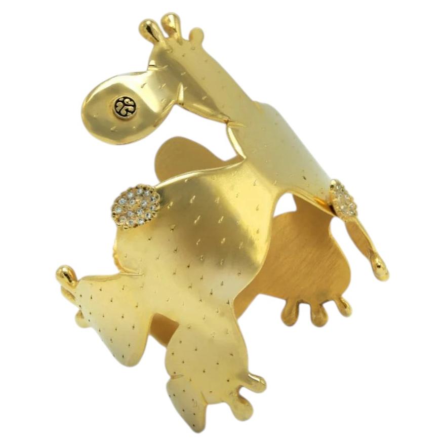 Bracelet « Cactus Cuff » en bronze plaqué or 22 carats par SOPHIE SIMONE DESIGNS en vente