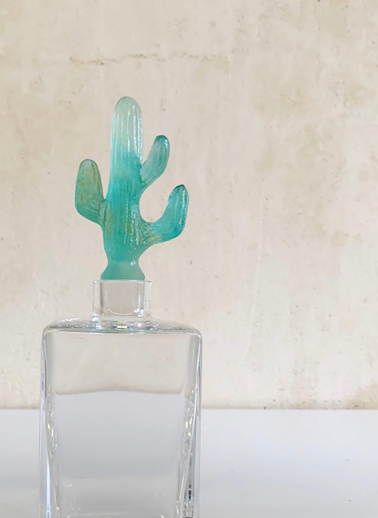 Art nouveau Carafe « Cactus » d'Hilton Mcconico pour DAUM