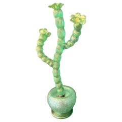 Cactus Fat plant in Murano glass, probably Venini Napoleone Martinuzzi