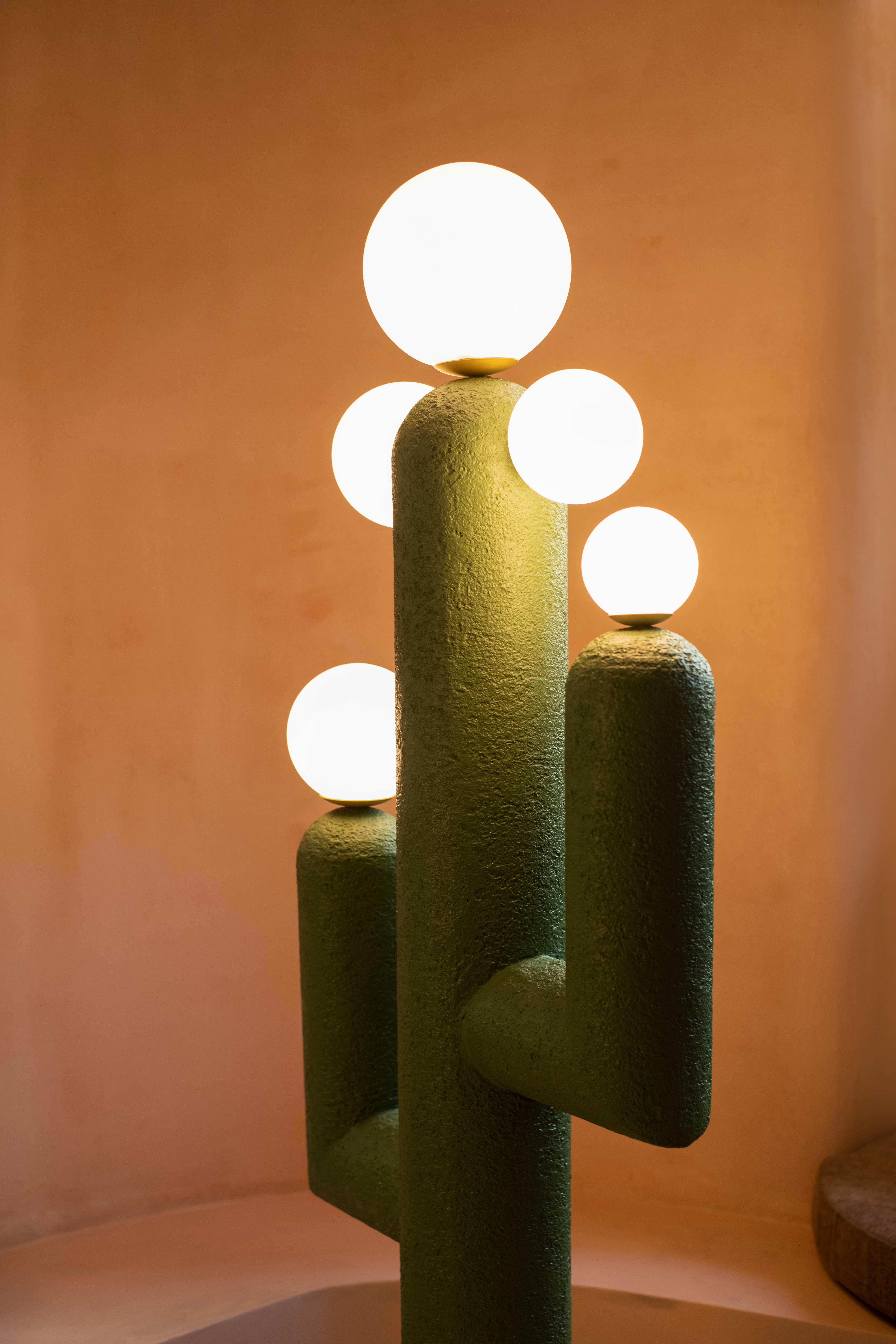 Cactus Floor Lamp by Harshita Jhamtani Designs In New Condition For Sale In Geneve, CH