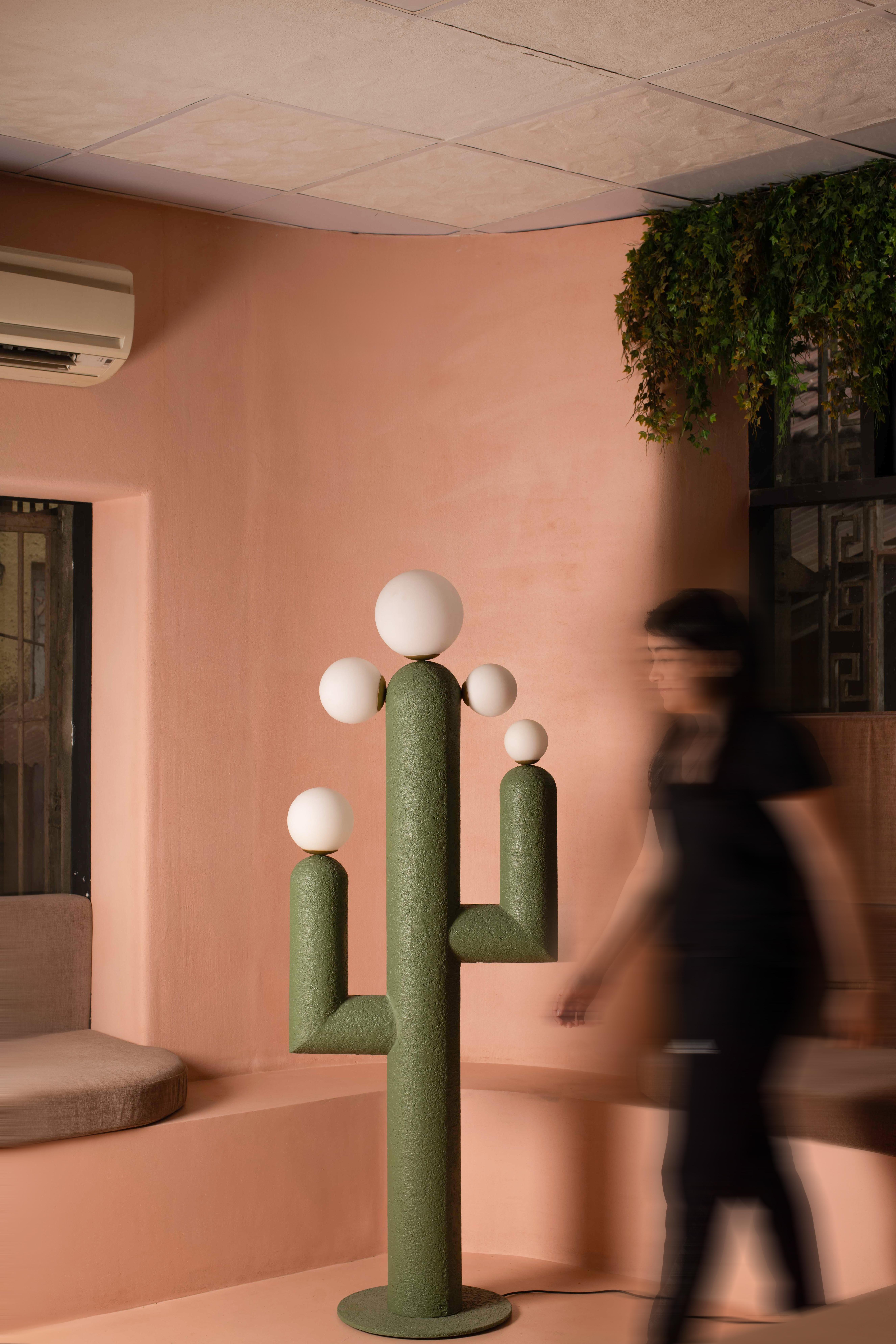 Metal Cactus Floor Lamp by Harshita Jhamtani Designs For Sale
