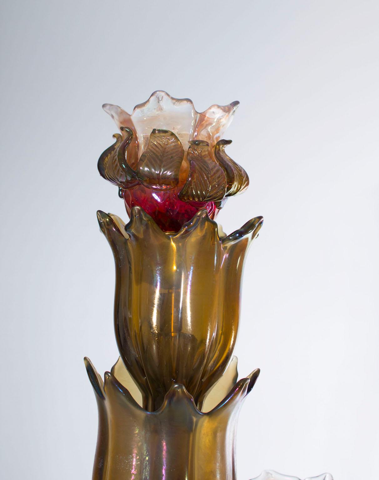 Cactus Floor Lamp handcrafted blown Murano glass Italy 1960s Giovanni Dalla Fina For Sale 3
