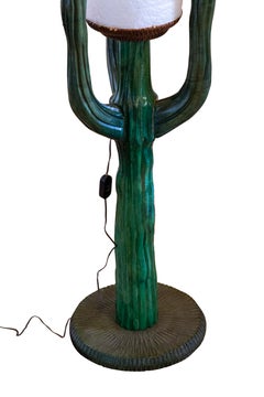 Cactus Floor Lamp in Wood and Plastic by P.S. Creazioni, Italy 1970s