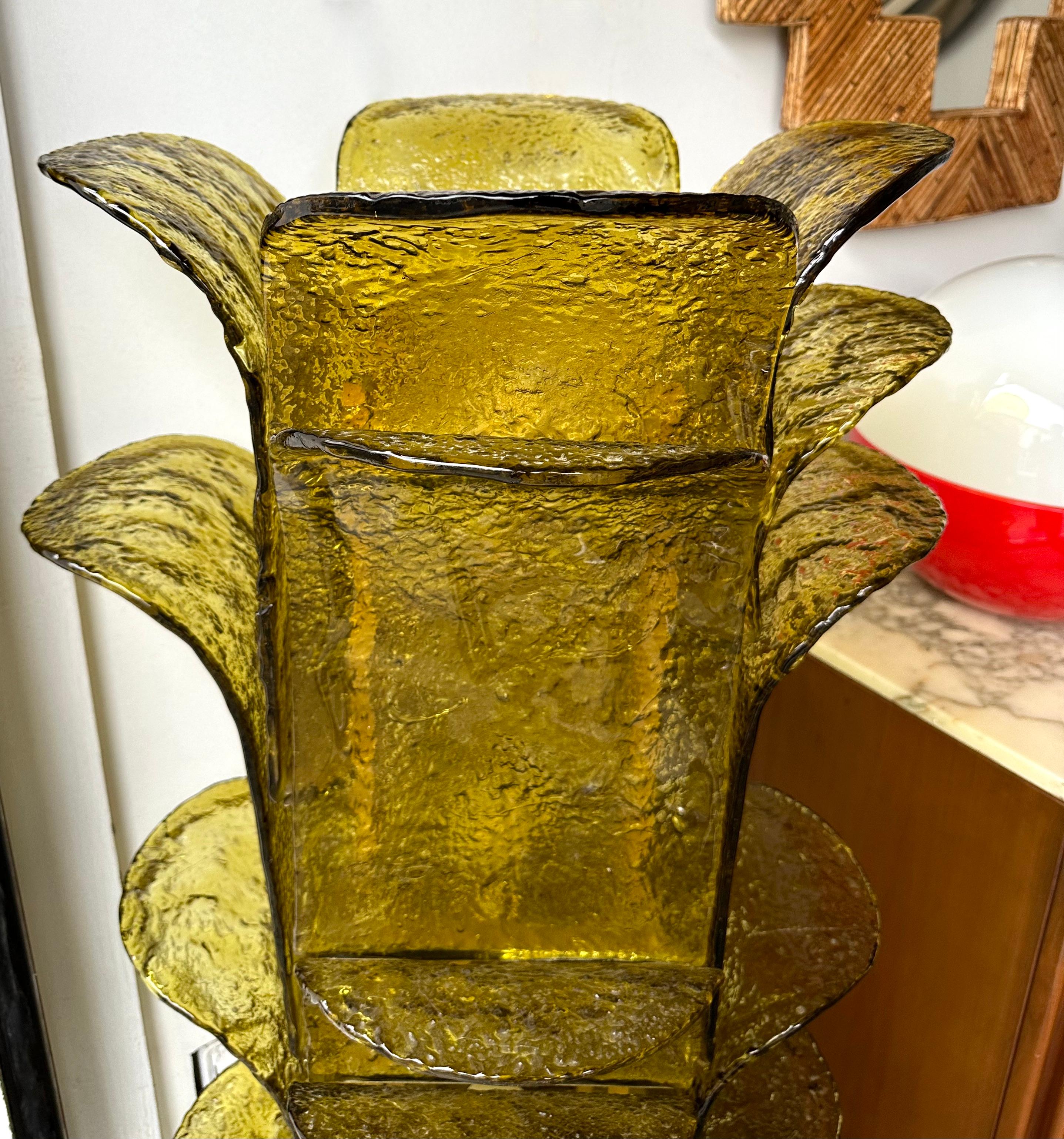 Cactus Floor Lamp Murano Glass by Carlo Nason for Mazzega, Italy, 1970s In Good Condition For Sale In SAINT-OUEN, FR