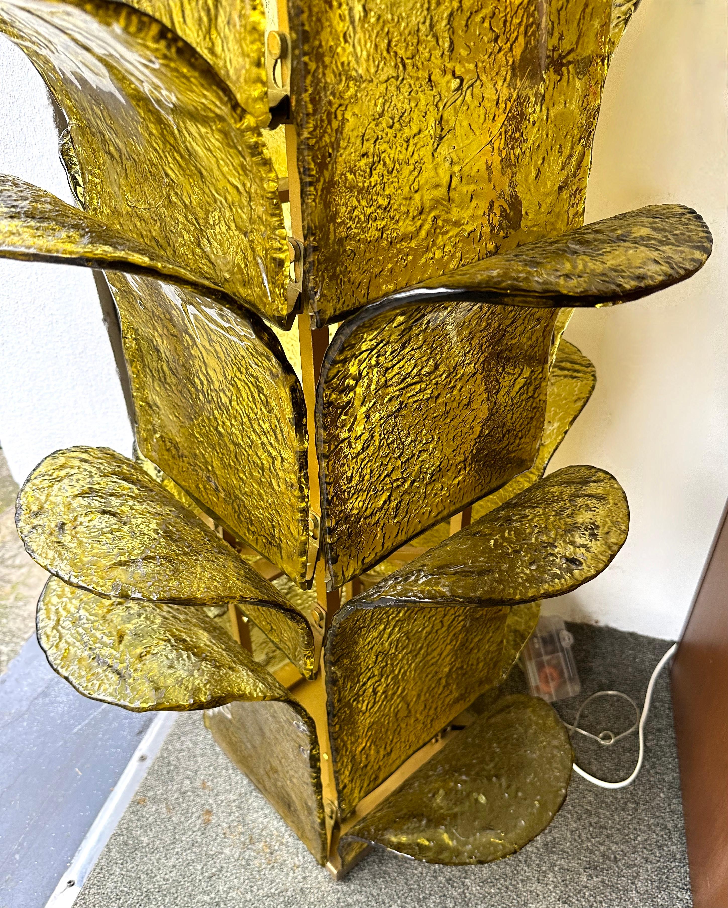 Cactus Floor Lamp Murano Glass by Carlo Nason for Mazzega, Italy, 1970s For Sale 1