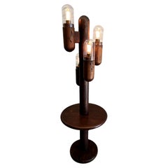 Lampada da terra Cactus con ripiano, anni '70, USA