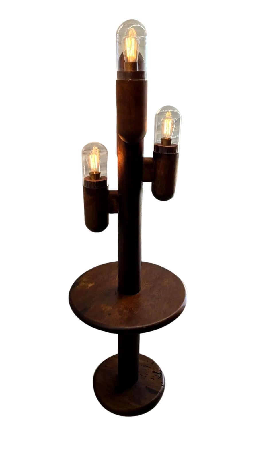 Lampadaire Cactus avec étagère, années 1970, États-Unis Bon état - En vente à Los Angeles, CA