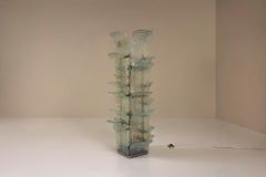 Cactus Lamp by Carlo Nason for Mazzega in Clear Blue Glass, Italy 1970s