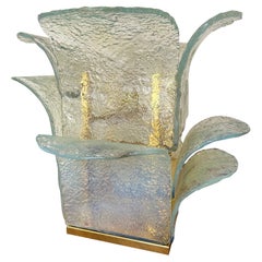 Cactus Lamp Murano Glass and Brass by Carlo Nason for Mazzega, Italy, 1970s