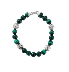 Cactus Malachite & Silver Bracelet