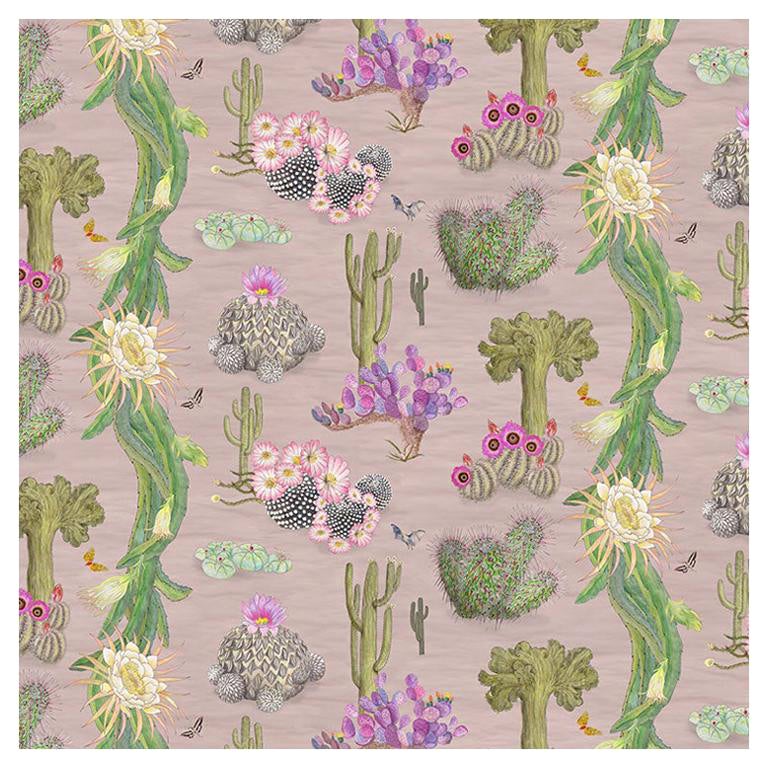 Cactus Mexicanos in Blush Botanical Wallpaper For Sale at 1stDibs |  wallpaper mexicano, wallpapers mexicanos, wallpaper mexicanos