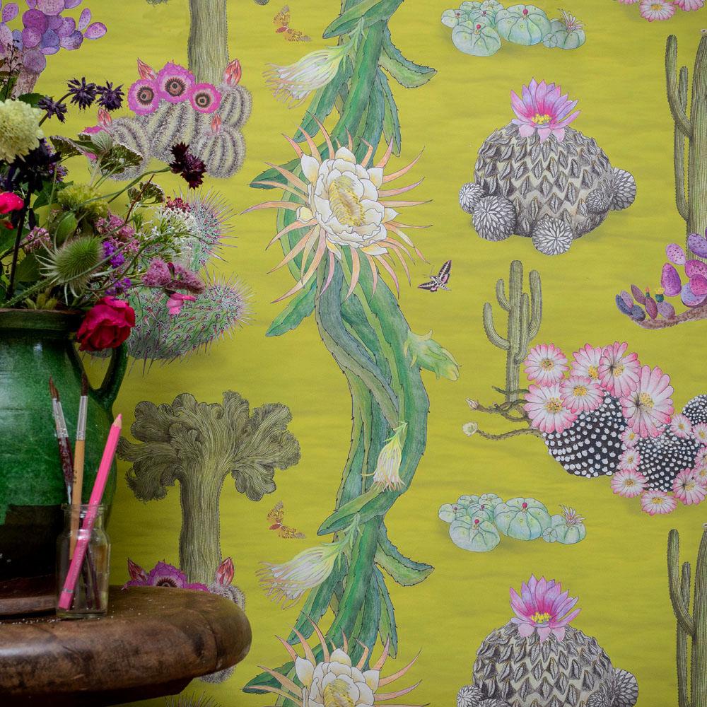 Collection: Cactus Mexicanos
Product Code: 33B
Color: Limon
Roll dimensions: 70cm x 10m (27.6in x 10.9yards)
Area: 7sq.m (8.4 sq.yards)
Pattern repeat: Half-drop
Vertical repeat: 46.7cm (18.4in)
Wallpaper: Non-woven 147gsm Uncoated
Fire rating: Fire