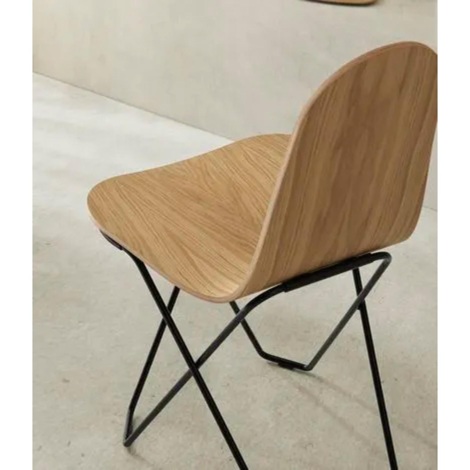 Cactus Natural Oak Dining Chair by Cuero Design
Dimensions: D 67 x W 50 x H 90 cm.
Materials: Oak and metal.
Finish: Natural oak and black frame.

Available in different wood and metal color options and finishes. Dimensions and prices may vary.
