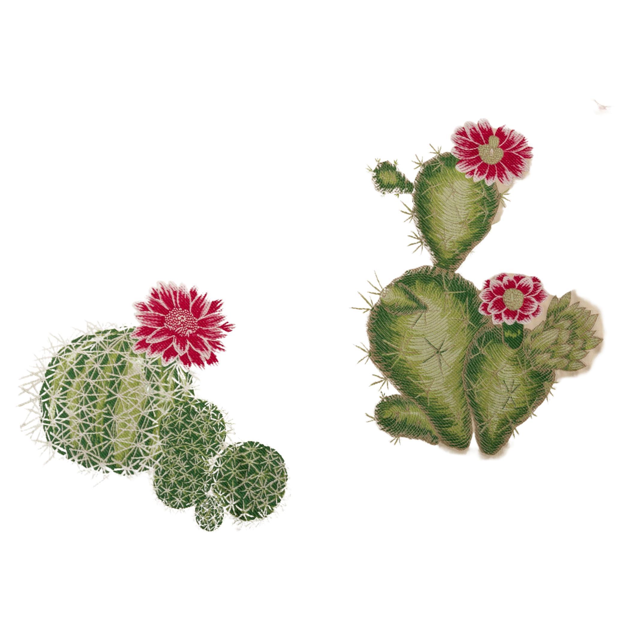 T/288 - Original rare lampas Italian fabric coating with cactus: smashing for a summer house!
I bought all the fabric available : now it is out of production because it was too expensive to make. 
There are mt. 25 , good for uphostery of sofa or