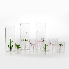 Cactus Set of 4 Glasses and Pitcher